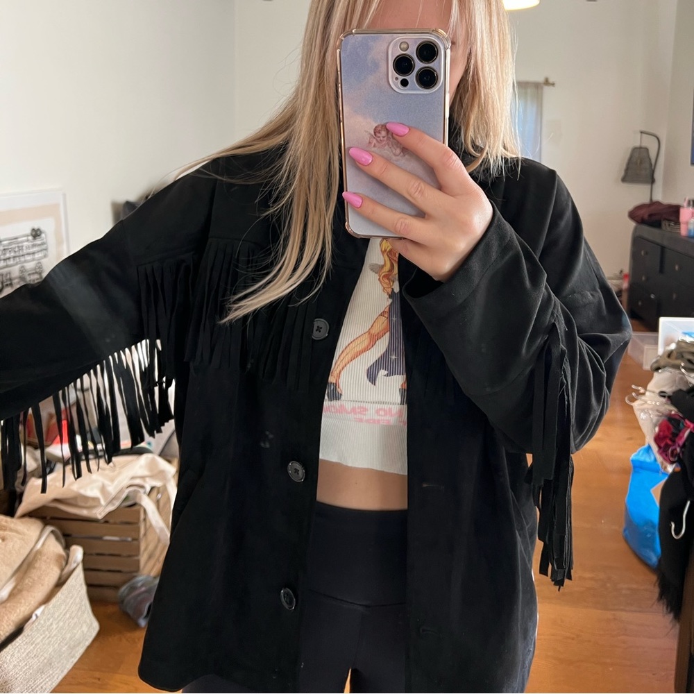 Black Fringe Jacket
